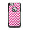 The Pink & White Sharp Glitter Print Chevron Apple iPhone 6 Otterbox Commuter Case Skin Set