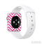 The Pink & White Sharp Glitter Print Chevron Full-Body Skin Kit for the Apple Watch