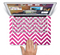 The Pink & White Sharp Glitter Print Chevron Skin Set for the Apple MacBook Pro 13" with Retina Display