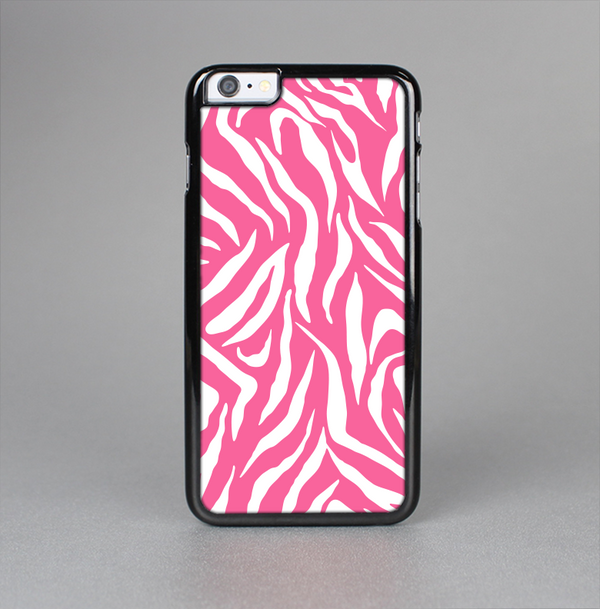 The Pink & White Vector Zebra Print Skin-Sert for the Apple iPhone 6 Skin-Sert Case