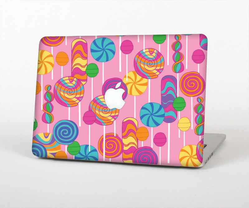 The Pink With Vector Color Treats Skin Set for the Apple MacBook Pro 15" with Retina Display