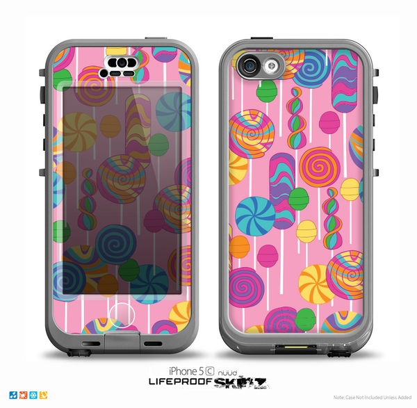 The Pink With Vector Color Treats Skin for the iPhone 5c nüüd LifeProof Case