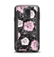 The Pink and Black Rose Pattern V3 Samsung Galaxy S5 Otterbox Commuter Case Skin Set