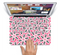 The Pink and Black Vector Floral Pattern Skin Set for the Apple MacBook Air 13"