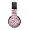 The Pink and Black Vector Floral Pattern Skin for the Beats by Dre Pro Headphones