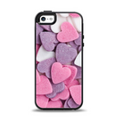 The Pink and Purple Candy Hearts Apple iPhone 5-5s Otterbox Symmetry Case Skin Set