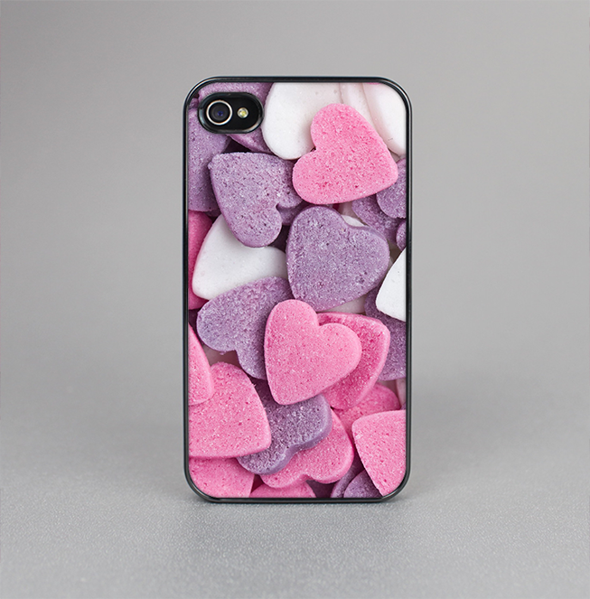 The Pink and Purple Candy Hearts Skin-Sert for the Apple iPhone 4-4s Skin-Sert Case