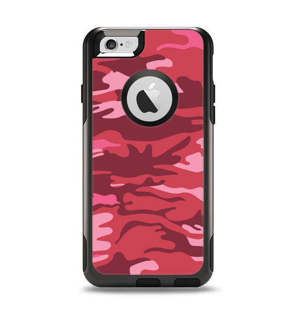 The Pink and Red Tradtional Camouflage Apple iPhone 6 Otterbox Commuter Case Skin Set