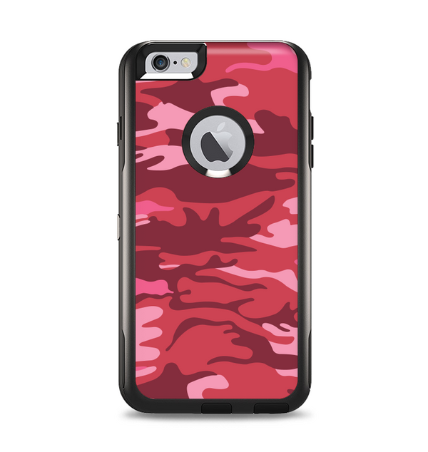 The Pink and Red Tradtional Camouflage Apple iPhone 6 Plus Otterbox Commuter Case Skin Set