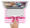 The Pink and White Plaid with Lace and Ribbon Skin Set for the Apple MacBook Pro 13" with Retina Display