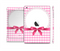 The Pink and White Plaid with Lace and Ribbon Skin Set for the Apple iPad Mini 4