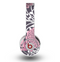 The Pink and White Solid Flowers Skin for the Original Beats by Dre Wireless Headphones