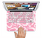 The Pink and White Vector Swirly Heart Pattern Skin Set for the Apple MacBook Pro 15" with Retina Display