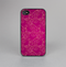 The Pink and Yellow Floral Vine Pattern Skin-Sert for the Apple iPhone 4-4s Skin-Sert Case