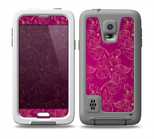 The Pink and Yellow Floral Vine Pattern Skin Samsung Galaxy S5 frē LifeProof Case