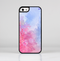 The Pink to Blue Faded Color Floral Skin-Sert for the Apple iPhone 5-5s Skin-Sert Case