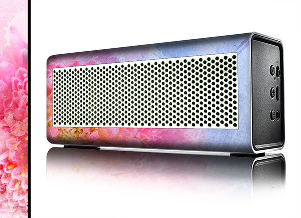 The Pink to Blue Faded Color Floral Skin for the Braven 570 Wireless Bluetooth Speaker