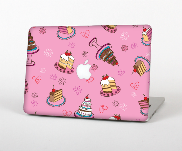 The Pink with Yummy Cakes Skin Set for the Apple MacBook Pro 15" with Retina Display