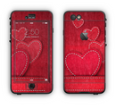 The Pocket with Red Scratched Hearts Apple iPhone 6 Plus LifeProof Nuud Case Skin Set
