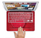 The Pocket with Red Scratched Hearts Skin Set for the Apple MacBook Pro 15" with Retina Display