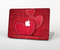 The Pocket with Red Scratched Hearts Skin Set for the Apple MacBook Pro 15" with Retina Display