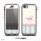 The Polka Dots with Green and Purple Stripes Name Script Skin for the iPhone 5c nüüd LifeProof Case
