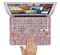 The Puprle and Light Pink Sketched Lace Patterns v21 Skin Set for the Apple MacBook Pro 15" with Retina Display
