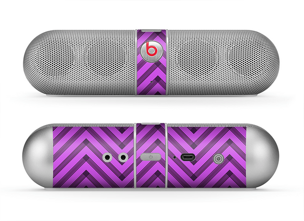 The Purple & Black Sketch Chevron Skin for the Beats by Dre Pill Bluetooth Speaker