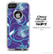 The Purple & Blue Abstract Floral Skin For The iPhone 4-4s or 5-5s Otterbox Commuter Case