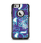 The Purple & Blue Vector Floral Design Apple iPhone 6 Otterbox Commuter Case Skin Set