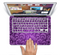 The Purple Bright Lace Pattern Skin Set for the Apple MacBook Pro 13" with Retina Display