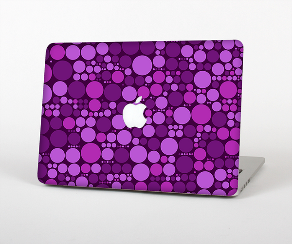 The Purple Circles Pattern Skin Set for the Apple MacBook Pro 13" with Retina Display