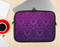 The Purple Delicate Foliage Pattern Ink-Fuzed NeoPrene MacBook Laptop Sleeve