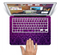The Purple Delicate Foliage Pattern Skin Set for the Apple MacBook Pro 13" with Retina Display
