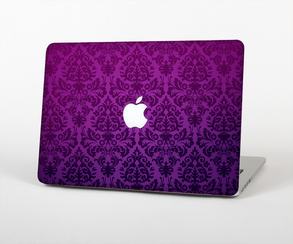 The Purple Delicate Foliage Pattern Skin Set for the Apple MacBook Pro 15" with Retina Display