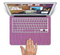 The Purple Fabric Texture Skin Set for the Apple MacBook Pro 13" with Retina Display