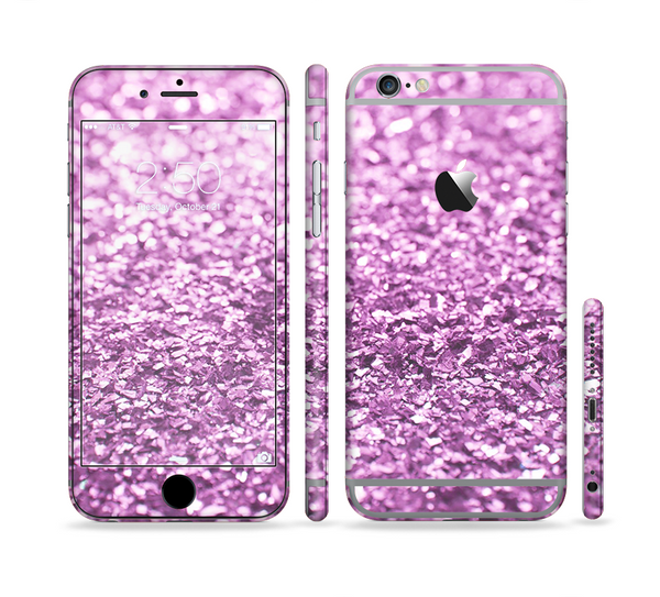 The Purple Glimmer Sectioned Skin Series for the Apple iPhone 6s Plus