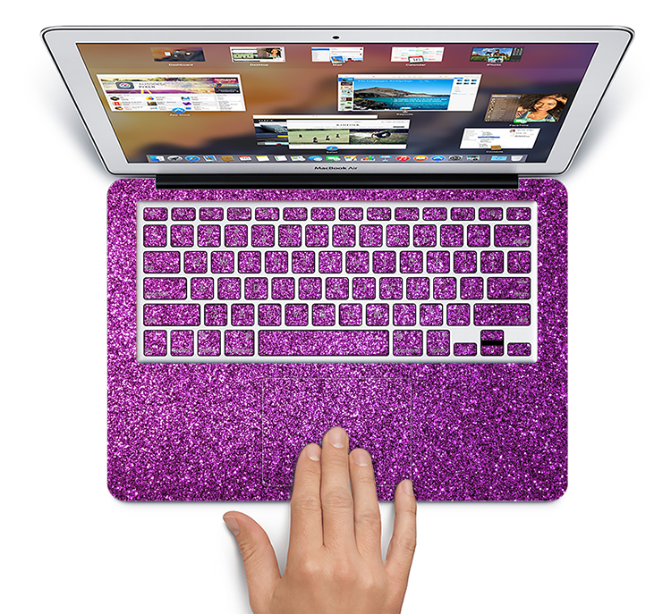 The Purple Glitter Ultra Metallic Skin Set for the Apple MacBook