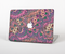 The Purple, Green, and Blue Vector Floral Pattern Skin Set for the Apple MacBook Pro 15" with Retina Display