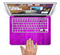 The Purple Highlighted Wooden Planks Skin Set for the Apple MacBook Pro 13" with Retina Display