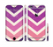 The Purple Scratched Texture Chevron Zigzag Pattern Sectioned Skin Series for the Apple iPhone 6 Plus
