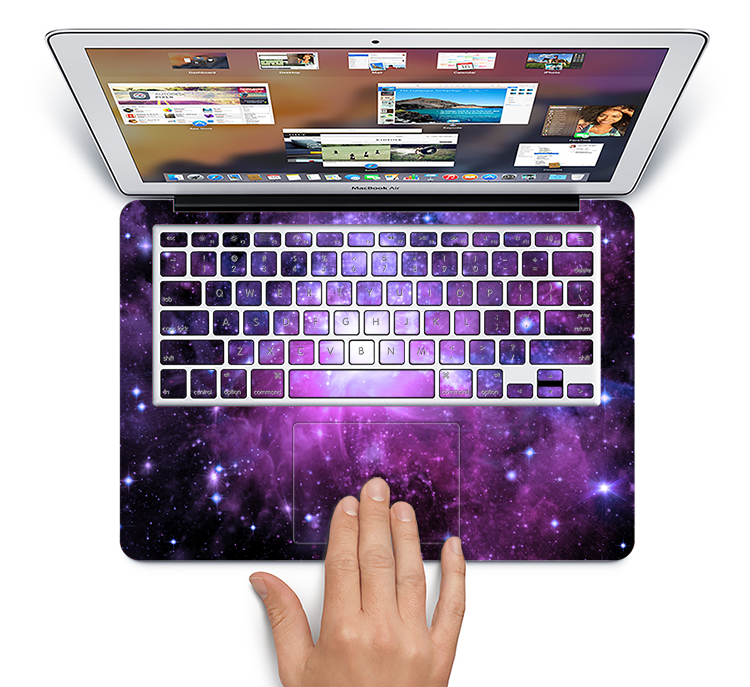 The Purple Space Neon Explosion Skin Set for the Apple MacBook Pro 13" with Retina Display