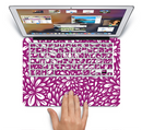 The Purple & White Floral Sprout Skin Set for the Apple MacBook Pro 13" with Retina Display
