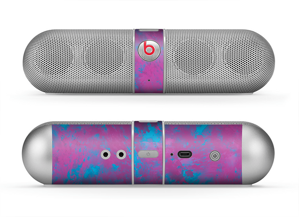 The Purple and Blue Paintburst Skin for the Beats by Dre Pill Bluetooth Speaker