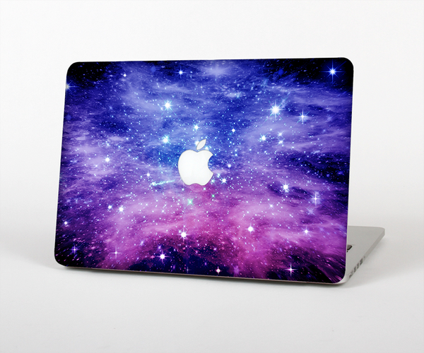 The Purple and Blue Scattered Stars Skin Set for the Apple MacBook Pro 13" with Retina Display