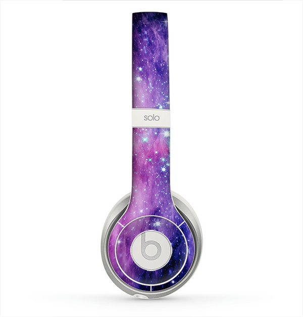 The Purple and Blue Scattered Stars Skin for the Beats by Dre Solo 2 Headphones
