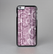 The Purple and Gray Stripes with Overlapping Floral Skin-Sert for the Apple iPhone 6 Skin-Sert Case