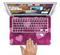 The Purple and Pink Layered Hearts Skin Set for the Apple MacBook Pro 13" with Retina Display