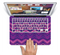 The Purple and Pink Overlapping Chevron V3 Skin Set for the Apple MacBook Pro 13" with Retina Display