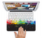 The Rainbow Paint Spatter Skin Set for the Apple MacBook Pro 15" with Retina Display